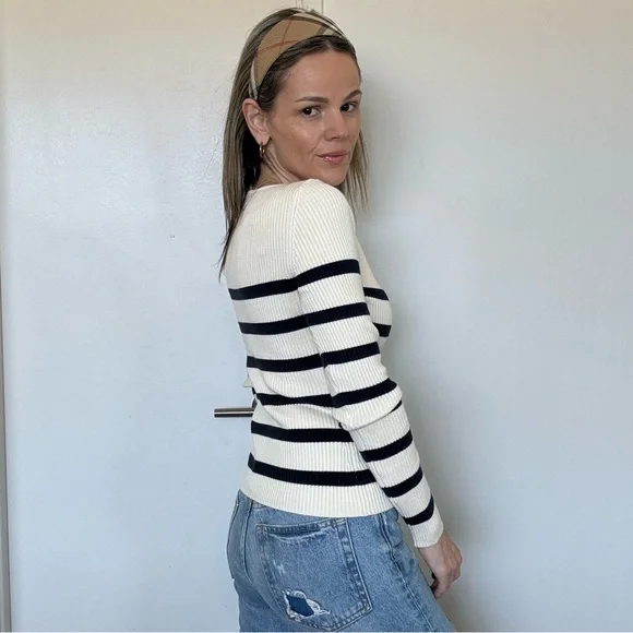 Zara Striped Knit Sweater - Picture 8 of 10